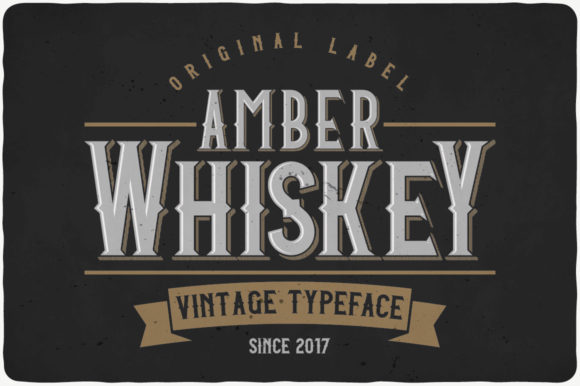 Amber Whiskey: Elevate Your Web Design with This Bold Vintage Font