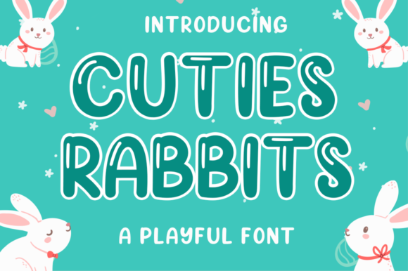 Cuties Rabbits: A Playful Display Font for Engaging Designs
