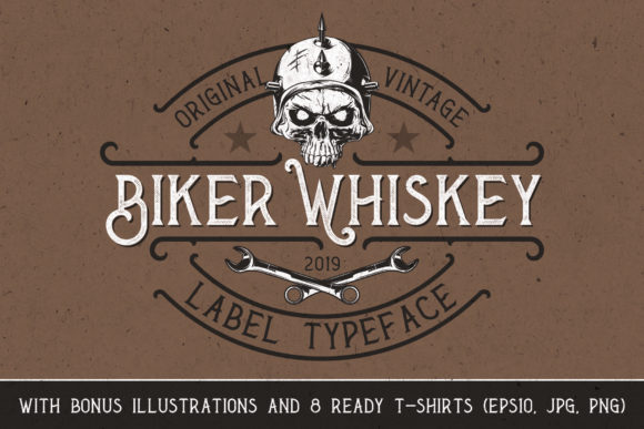 Discover Biker Whiskey: A Unique Vintage Display Font