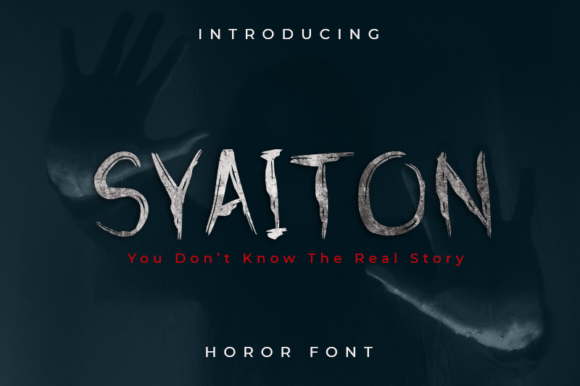 Discover Syaiton: A Horror-Themed Display Font for Bold Design