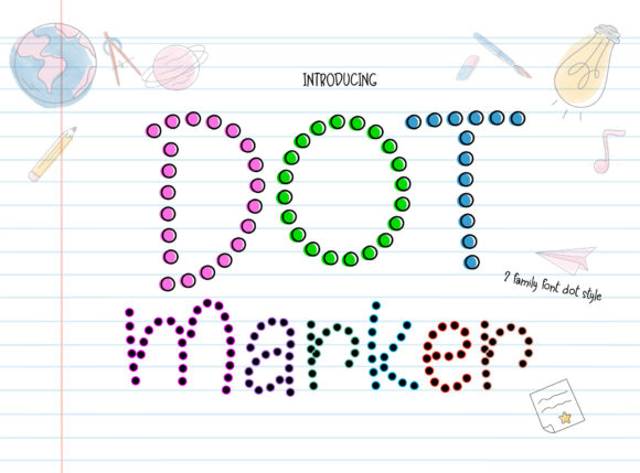 Dot Marker: A Dotted Display Font for Editorial Appeal
