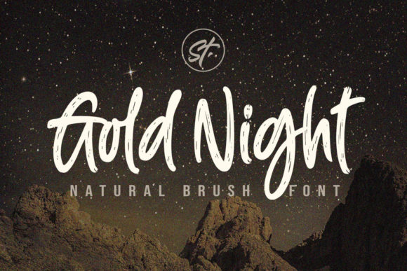 Gold Night: A Versatile Brushed Display Font for Creative Projects