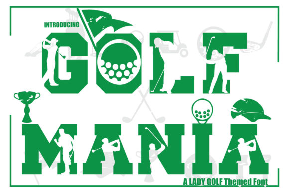 Golf Mania: A Bold and Sporty Display Font for Web Design