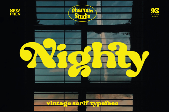 Nighty: A Retro Styled Display Font for Modern Web Design