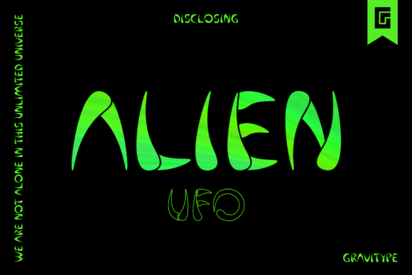Transform Your Brand with the Modern Display Font, Alien Ufo