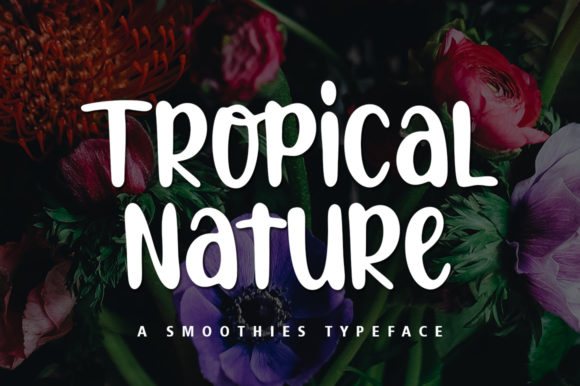 Tropical Nature: A Cursive Display Font for Editorial Design